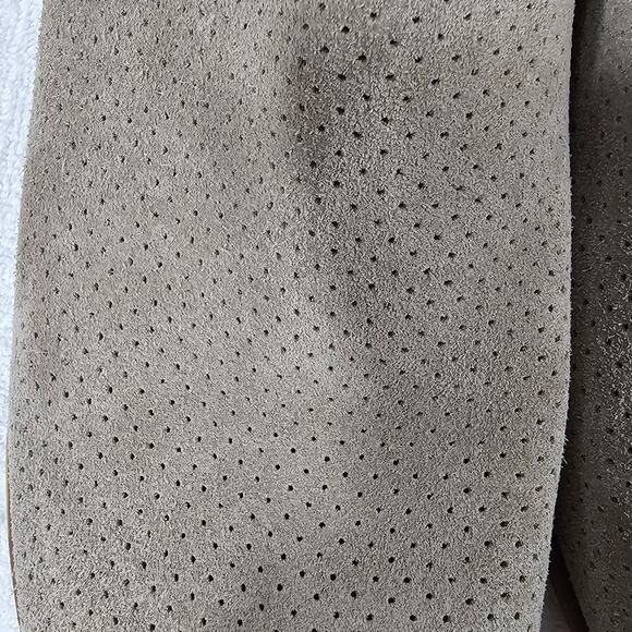 Lucky Brand Bayley2 Beige Perforated Suede Leather Booties Women's Size 9.5 M - Picture 4 of 10